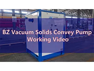 BZ Vacuum Solids Convey Pump Working Video
